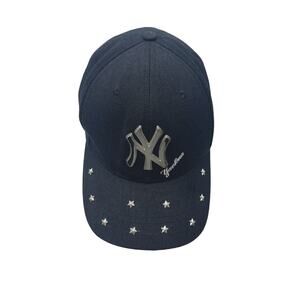 New York Yankees MLB Baseball Metal Logo & Stars Studs On Bill Snapback Cap/Hat